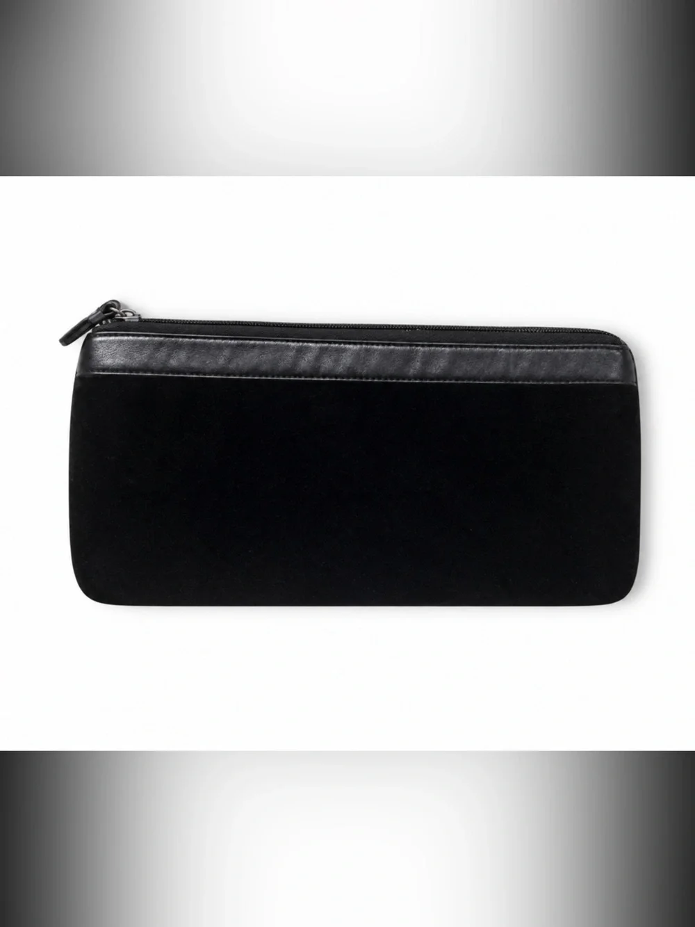 LuLu Black velvet jeweled clutch wristlet